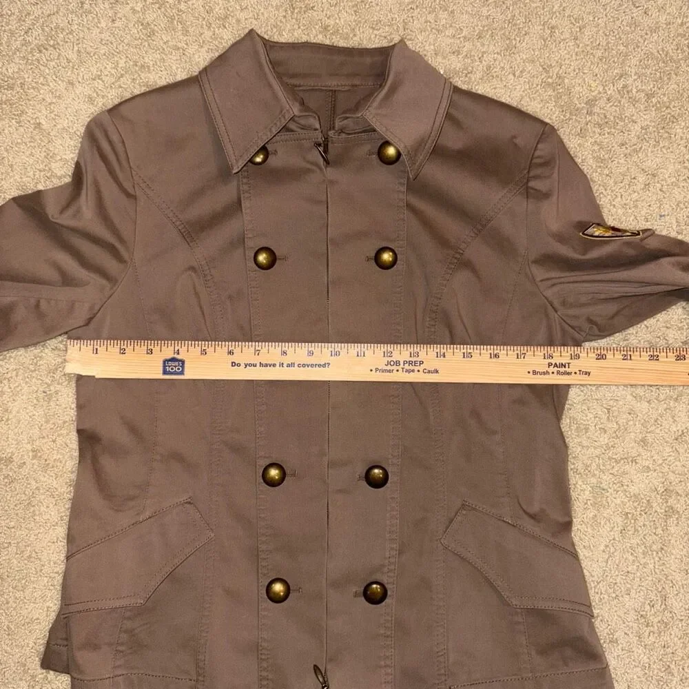 Marc Aurel double breasted military khaki fitted‎ Goge  jacket size EU 42